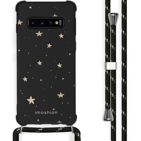 imoshion Design Hülle mit Band für das Samsung Galaxy S10 - Stars Gold