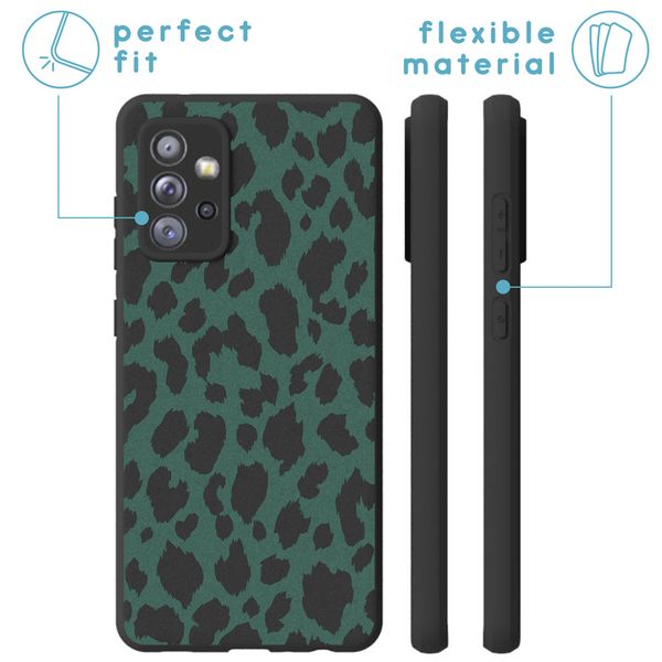 imoshion Design Hülle Samsung Galaxy A72 - Leopard - Grün / Schwarz