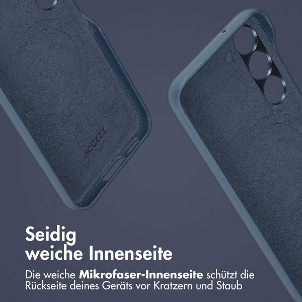 Accezz 2-in-1 Klapphülle aus Leder mit MagSafe für das Samsung Galaxy S23 - Nightfall Blue