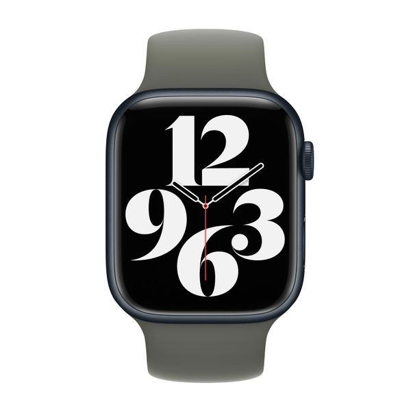 Apple Silikon Solo Loop für  Apple Watch Series 1 - 11 / SE / Ultra (44/45/46/49 mm) - Größe 7 - Olive