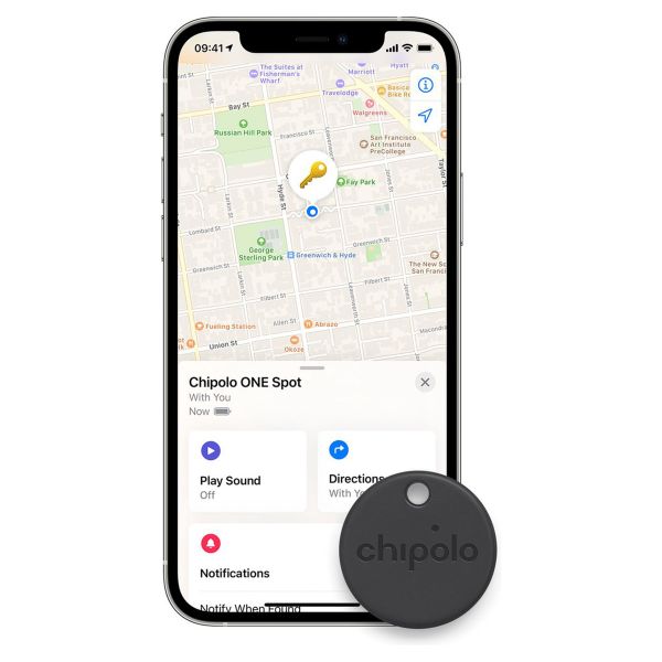 Chipolo ONE Spot – GPS-Tracker für iOS – 4 Pack – Schwarz