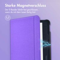 imoshion Canvas Sleepcover Klapphülle mit Stand Kobo Libra 2 / Tolino Vision 6 - Violett