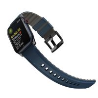 Uniq Linus AiroSoft™ Silikonarmband für das  Apple Watch Series 1 t/m 11 / SE / Ultra (44/45/46/49 mm) - Nautical Blue