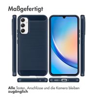 imoshion Brushed Back Cover Samsung Galaxy A34 (5G) - Dunkelblau