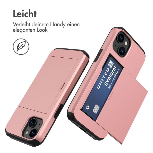 imoshion Backcover mit Kartenfach für das iPhone 15 - Rose Gold