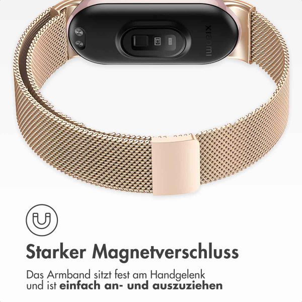 imoshion Magnetisches Milanaise Armband für das  Xiaomi Smart Band 8 / 9 - Rosé gold