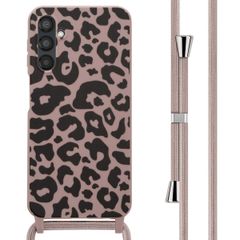 imoshion Silikonhülle design mit Band für das Samsung Galaxy A25 (5G) - Animal Pink