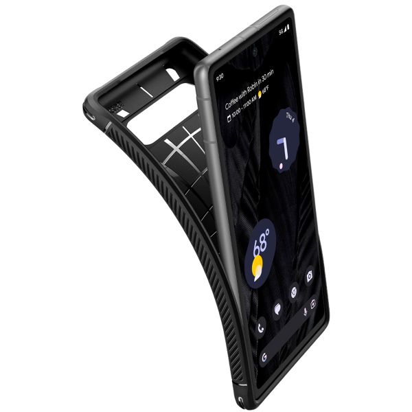 Spigen Rugged Armor Case für das Google Pixel 7a - Schwarz