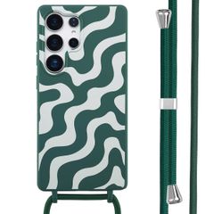 imoshion SilikonHülle design mit Band Samsung Galaxy S25 Ultra - Petrol Green Groovy