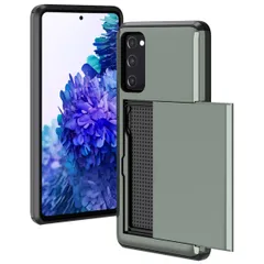 imoshion Backcover mit Kartenfach Samsung Galaxy S20 FE - Dunkelgrün
