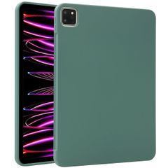 Accezz Liquid Silicone Back Cover mit Stifthalter Apple iPad Pro 11 (2022 / 2021 / 2020 / 2018) - Dunkelgrün