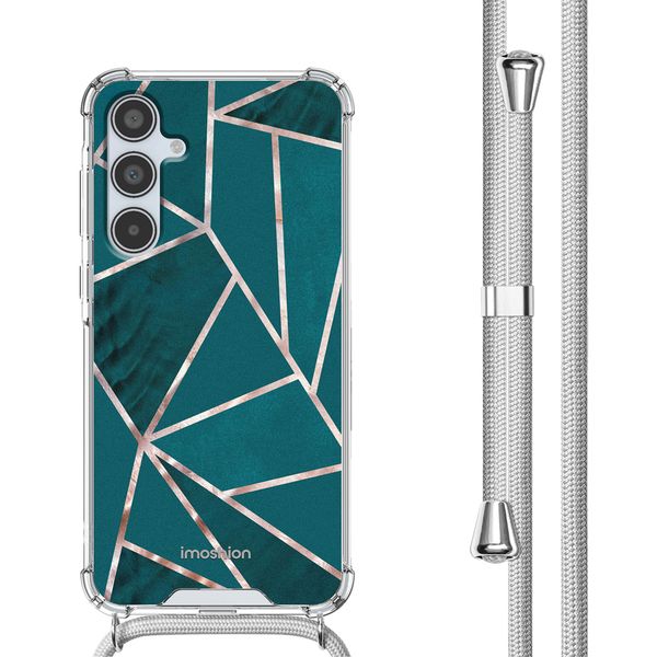 imoshion Design Hülle mit Band für das Samsung Galaxy A35 - Petrol Green Graphic