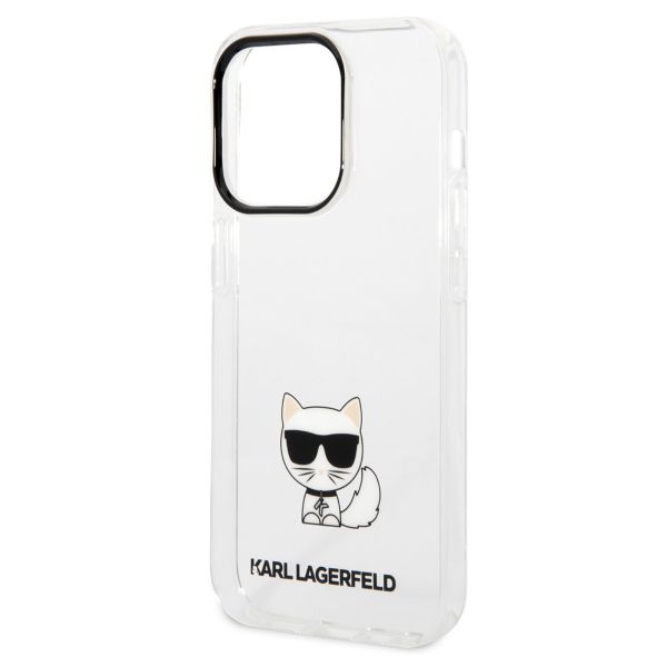 Karl Lagerfeld Hardcase Backcover Choupette für das iPhone 14 Pro - Transparent