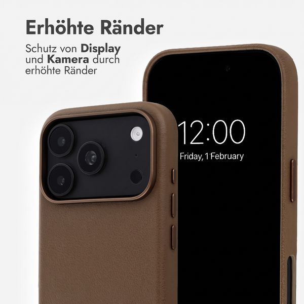 Accezz MagSafe Leather Backcover Apple iPhone 18 Pro / 17 Pro - Kaffeebraun