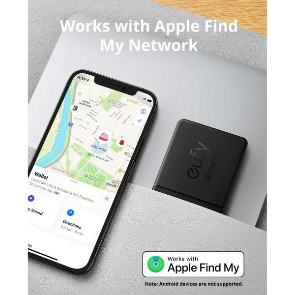 Eufy Smart Tracker Card - Bluetooth-Tracker für iOS - 1 Pack - Schwarz