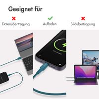 imoshion ﻿Lightning- auf USB-Kabel – nicht MFi-zertifiziert – Geflochtenes Gewebe – 1 m – Dunkelblau