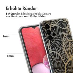 imoshion Design Hülle Samsung Galaxy A13 (4G) - Golden Leaves Transparent