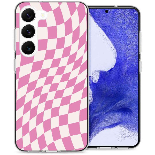 imoshion Design Hülle für das Samsung Galaxy S23 Plus - Retro Pink Check