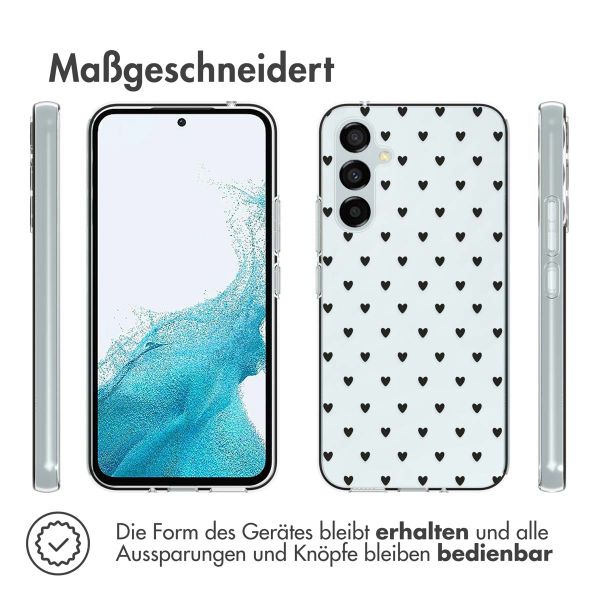 imoshion Design Hülle für das Samsung Galaxy A54 (5G) - Herzen - Schwarz