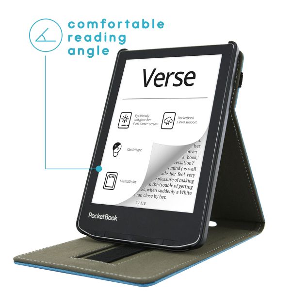 imoshion Stand Flipcase für das Pocketbook Verse / Verse Pro / Vivlio Light / Light HD - Hellblau