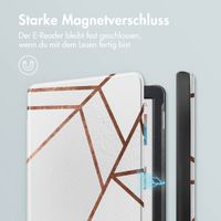 imoshion Design Slim Hard Case Klapphülle Kobo Clara Colour / BW - White Graphic