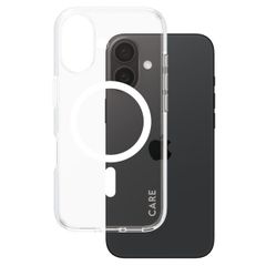 CARE by PanzerGlass Urban Combat Case MagSafe für das iPhone 16 - Transparent / Weiß