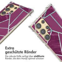 imoshion Design Hülle mit Band für das Samsung Galaxy S24 Ultra - Bordeaux Graphic