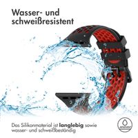 imoshion Silikonsportarmband Buckle für das Apple Watch Series 1-9 / SE - 38/40/41 mm / Series 10 - 42 mm - Schwarz / Rot