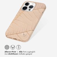 Selencia Aurora Fashion Back Case für das iPhone 14 Pro - ﻿Strapazierfähige Hülle - 100 % recycelt - Earth Leaf Beige