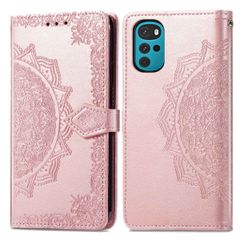 imoshion Mandala Klapphülle für das Motorola Moto G22 - Rose Gold