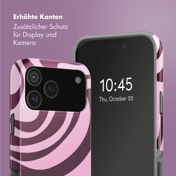 Selencia Vivid Rückabdeckung mit MagSafe Apple iPhone 17 Pro - Wavy Swirl Pink Plum