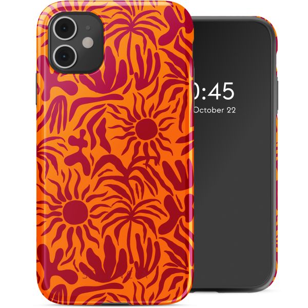 Selencia Vivid Tough Back Cover für das iPhone 11 - Tropical Vibes Apricot