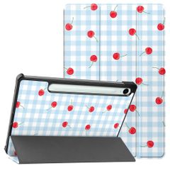 imoshion Design Trifold Klaphülle Samsung Galaxy Tab S9 11.0 Zoll / S10 Lite / S10 FE / S9 FE 10.9 Zoll - Cherry Check