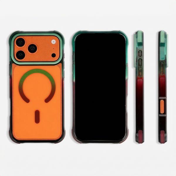 Selencia Gradient MagSafe Back Cover Apple iPhone 17 Pro Max - Grün / Braun