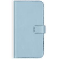 Selencia Echtleder Klapphülle Samsung Galaxy A42 - Air Blue