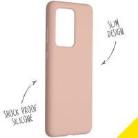 Accezz Liquid Silikoncase Rosa für das Samsung Galaxy S20 Ultra