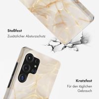 Selencia Vivid Back Cover Samsung Galaxy S25 Ultra - Golden Beige Marble