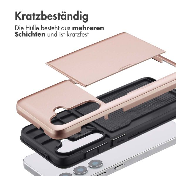 imoshion Backcover mit Kartenfach für das Samsung Galaxy S25 - Rose Gold