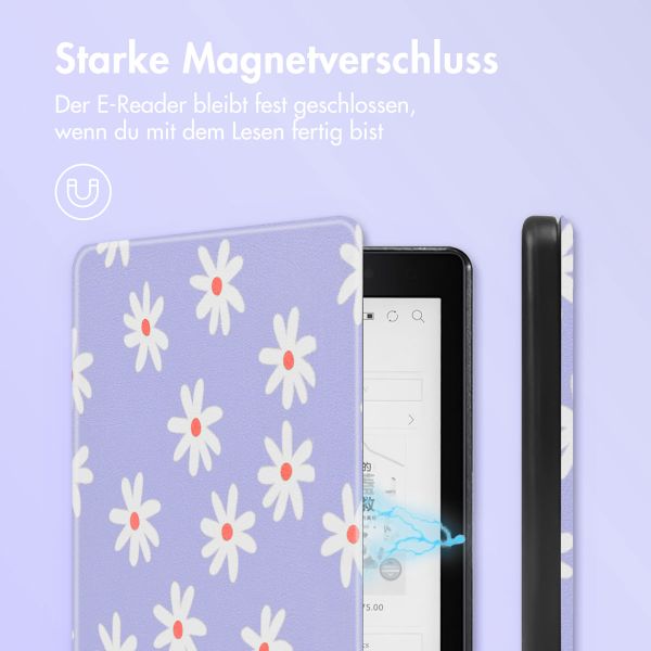 imoshion Design Slim Hard Case Klapphülle Kobo Aura One - Flowers Distance