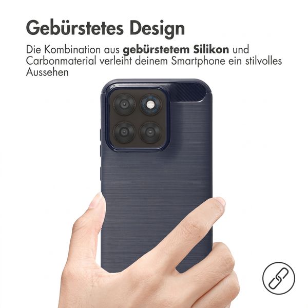 imoshion Brushed Back Cover Motorola Moto G77 - Dunkelblau