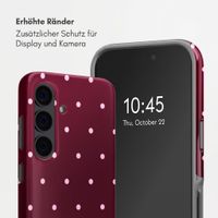 Selencia Vivid Rückabdeckung mit MagSafe Samsung Galaxy S24 - Happy Dots Burgundy
