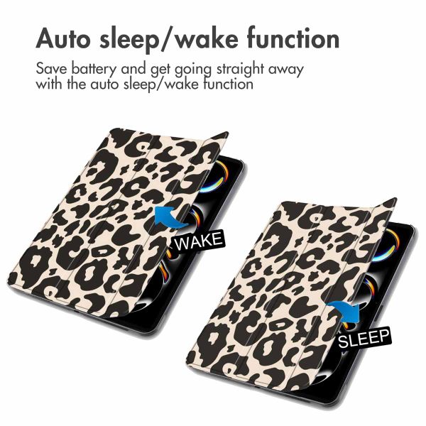 imoshion Design Trifold Klaphülle Apple iPad Pro 11 (2025) M5 / (2024) M4 - Leopard