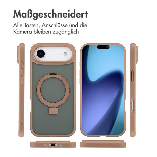 Accezz Ring Stand Backcover mit MagSafe Apple iPhone Air - Braun