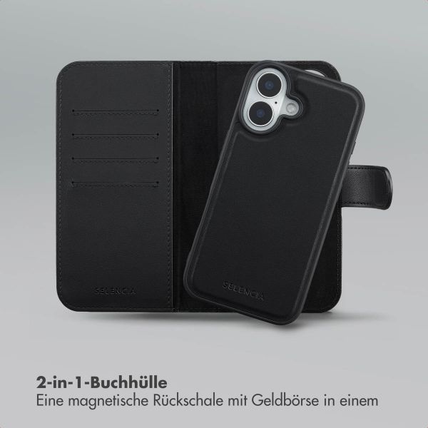 Selencia Olyn Abnehmbare Bookcase mit MagSafe Apple iPhone 16 - Schwarz
