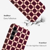 Selencia Vivid Back Cover Samsung Galaxy S24 FE - Check This Burgundy