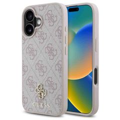 Guess 4G Metal Logo Back Cover MagSafe Apple iPhone 16 - Rosa