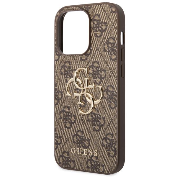 Guess 4G Metal Logo Back Cover Apple iPhone 14 Pro Max - Braun
