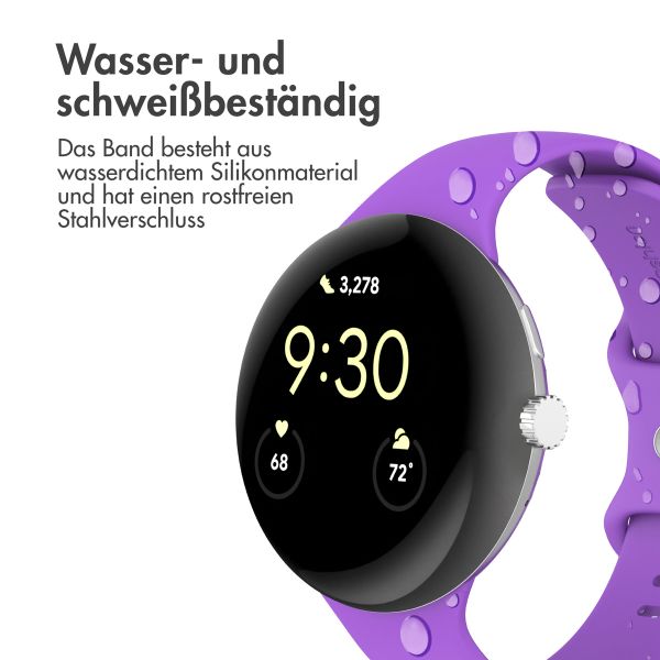 imoshion Silikonarmband für die Google Pixel Watch 3 - 45 mm - Größe L - Lila