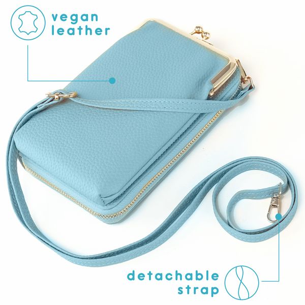 imoshion Vegane Leder-Handytasche Crossbody - Blau