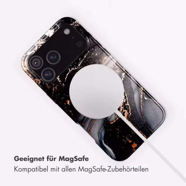 Selencia Vivid Rückabdeckung mit MagSafe Apple iPhone 17 Pro Max - Chic Marble Black